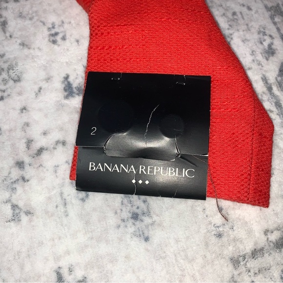 Banana Republic Red-Orange Linen Blend Blazer Jacket 2 - Picture 10 of 14